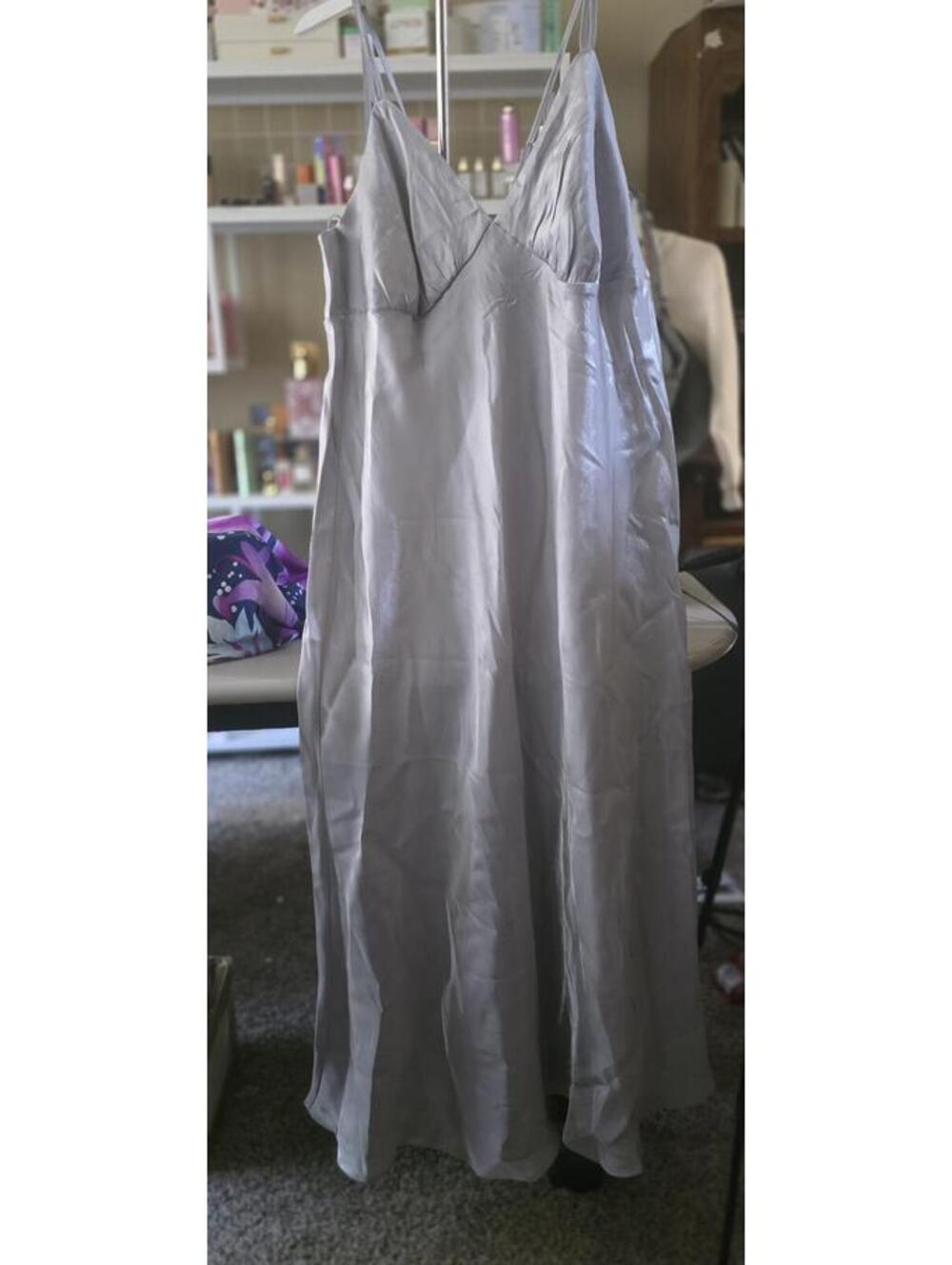 Gray Silky Nightgown/Dress